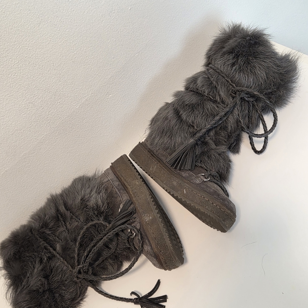 Frye Gail Shearling Tall Winter Boots Sz 7 - Picture 9 of 16